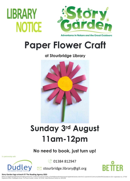 Stourbridge Library - Paper Flower Craft